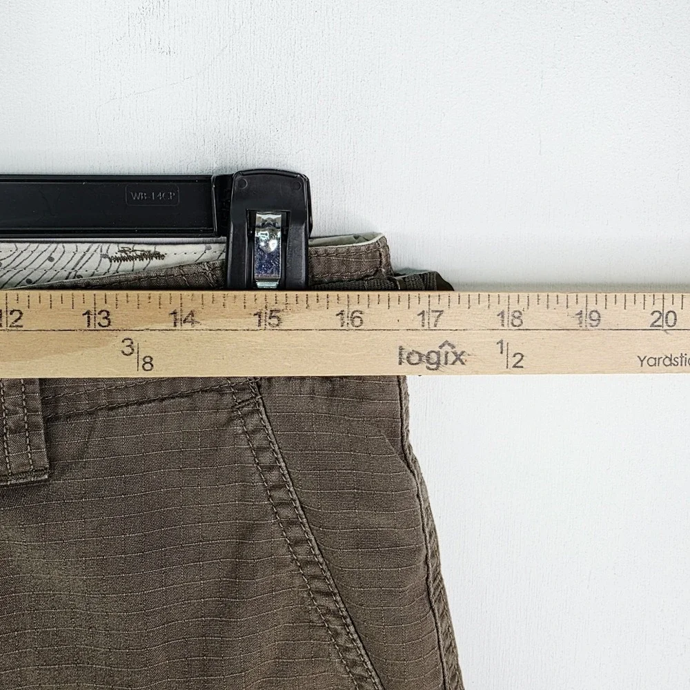 The North Face Mens 32‎ Cargo Shorts Green Ripstop Adjustable Waist 11